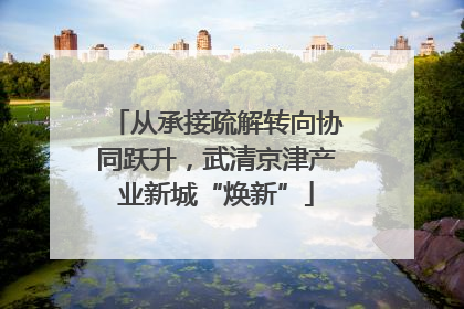 从承接疏解转向协同跃升，武清京津产业新城“焕新”