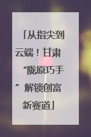 从指尖到云端！甘肃“陇原巧手”解锁创富新赛道