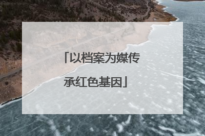 以档案为媒传承红色基因
