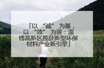 以 “诚” 为基，以 “效” 为翼：淄博高新区揽获新型环保材料产业新引擎