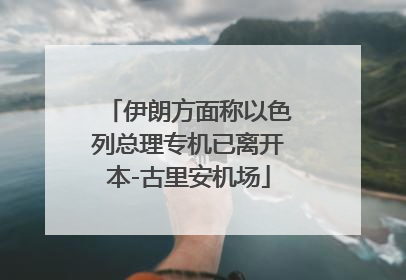 伊朗方面称以色列总理专机已离开本-古里安机场