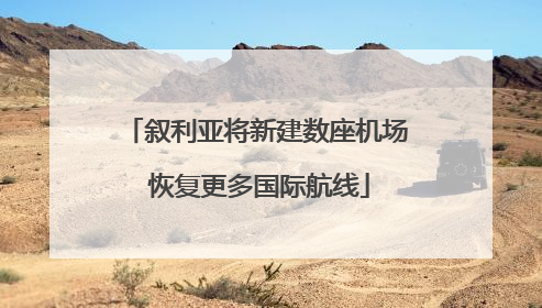 叙利亚将新建数座机场 恢复更多国际航线
