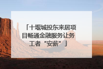 十堰城投东来居项目畅通金融服务让务工者“安薪”
