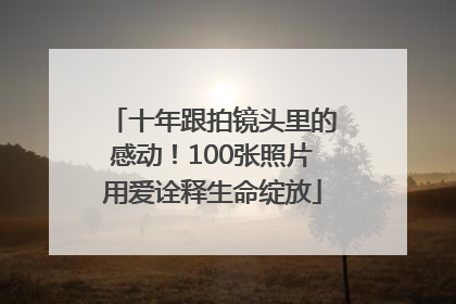 十年跟拍镜头里的感动！100张照片用爱诠释生命绽放
