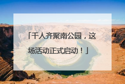 千人齐聚南公园，这场活动正式启动！