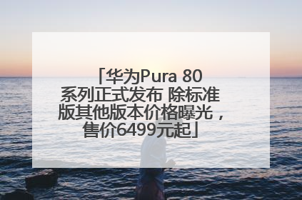 华为Pura 80系列正式发布 除标准版其他版本价格曝光，售价6499元起