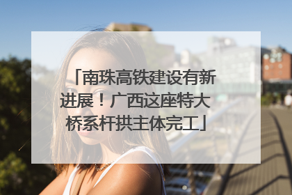 南珠高铁建设有新进展！广西这座特大桥系杆拱主体完工