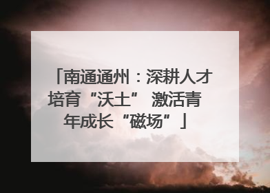 南通通州：深耕人才培育“沃土” 激活青年成长“磁场”