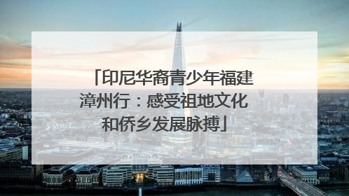 印尼华裔青少年福建漳州行：感受祖地文化和侨乡发展脉搏