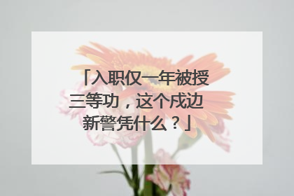 入职仅一年被授三等功，这个戍边新警凭什么？