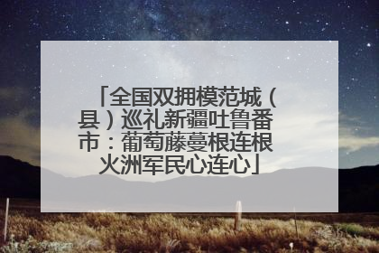 全国双拥模范城（县）巡礼新疆吐鲁番市：葡萄藤蔓根连根 火洲军民心连心