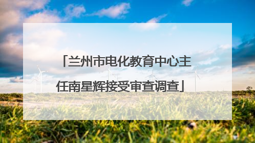 兰州市电化教育中心主任南星辉接受审查调查