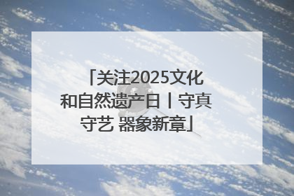 关注2025文化和自然遗产日丨守真守艺 器象新章