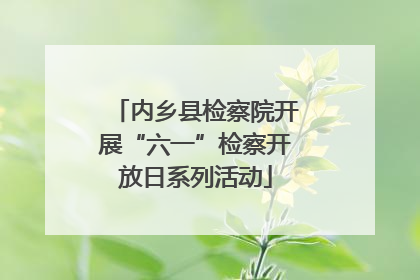 内乡县检察院开展“六一”检察开放日系列活动