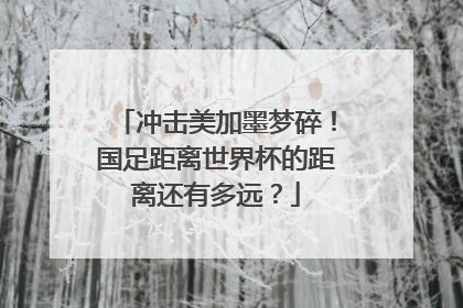 冲击美加墨梦碎！国足距离世界杯的距离还有多远？