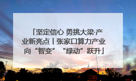 坚定信心 勇挑大梁·产业新亮点丨张家口算力产业向“智变”“绿动”跃升