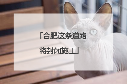 合肥这条道路将封闭施工