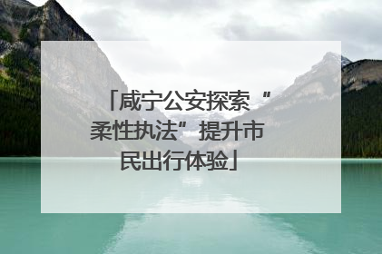 咸宁公安探索“柔性执法”提升市民出行体验