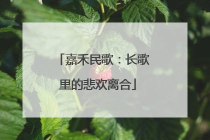 嘉禾民歌：长歌里的悲欢离合