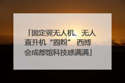 固定翼无人机、无人直升机“圈粉” 西博会成都馆科技感满满