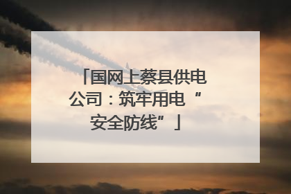 国网上蔡县供电公司：筑牢用电“安全防线”