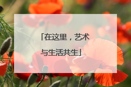 在这里，艺术与生活共生