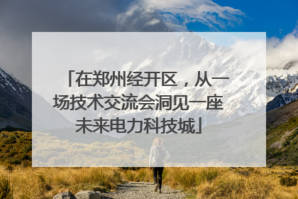 在郑州经开区，从一场技术交流会洞见一座未来电力科技城