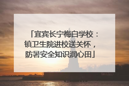 宜宾长宁梅白学校：镇卫生院进校送关怀，防暑安全知识润心田