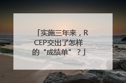实施三年来，RCEP交出了怎样的“成绩单”？