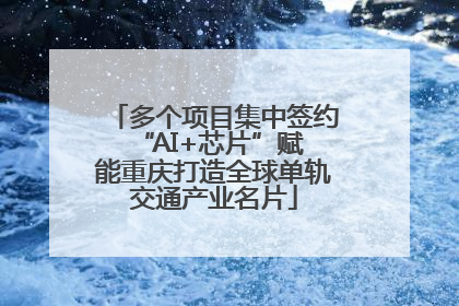 多个项目集中签约 “AI+芯片”赋能重庆打造全球单轨交通产业名片