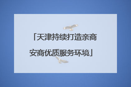 天津持续打造亲商安商优质服务环境