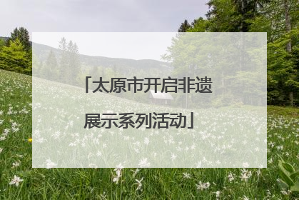 太原市开启非遗展示系列活动
