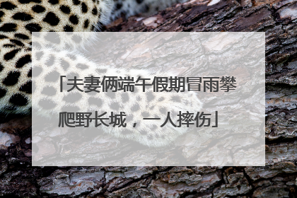 夫妻俩端午假期冒雨攀爬野长城，一人摔伤