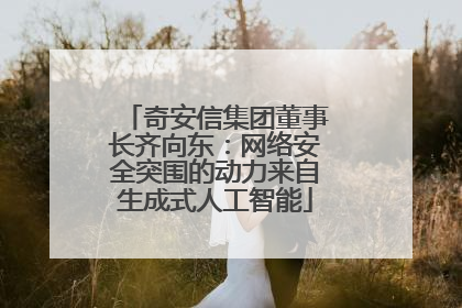 奇安信集团董事长齐向东：网络安全突围的动力来自生成式人工智能