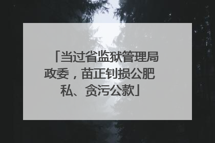 当过省监狱管理局政委，苗正钊损公肥私、贪污公款