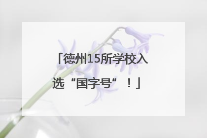 德州15所学校入选“国字号”！
