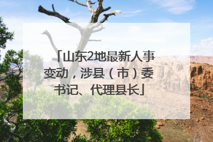 山东2地最新人事变动，涉县（市）委书记、代理县长