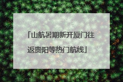山航暑期新开厦门往返贵阳等热门航线