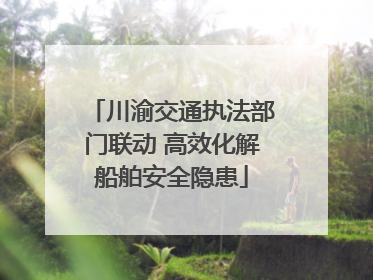 川渝交通执法部门联动 高效化解船舶安全隐患