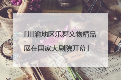 川渝地区乐舞文物精品展在国家大剧院开幕