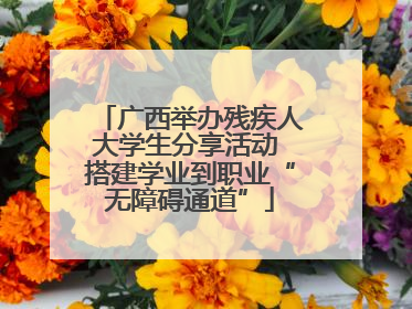 广西举办残疾人大学生分享活动 搭建学业到职业“无障碍通道”