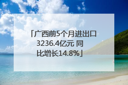 广西前5个月进出口3236.4亿元 同比增长14.8%