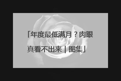 年度最低满月？肉眼真看不出来｜图集
