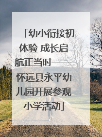 幼小衔接初体验 成长启航正当时——怀远县永平幼儿园开展参观小学活动