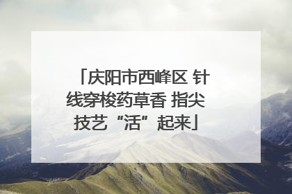 庆阳市西峰区 针线穿梭药草香 指尖技艺“活”起来
