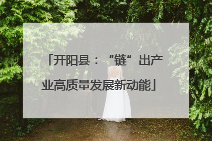 开阳县：“链”出产业高质量发展新动能