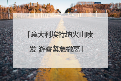 意大利埃特纳火山喷发 游客紧急撤离