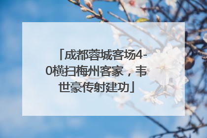 成都蓉城客场4-0横扫梅州客家，韦世豪传射建功