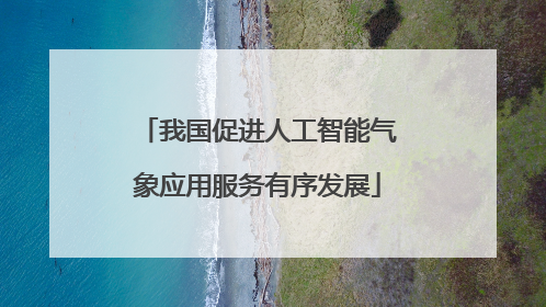 我国促进人工智能气象应用服务有序发展