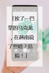 挨了一巴掌的马克龙，在越南说了些啥？危险！